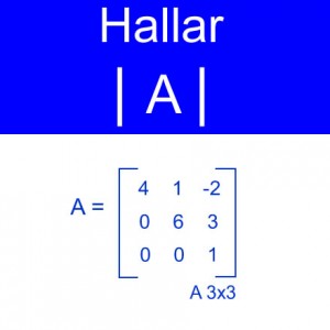 algebra lineal: calculo de determinanates orden 3x3 triangular superior