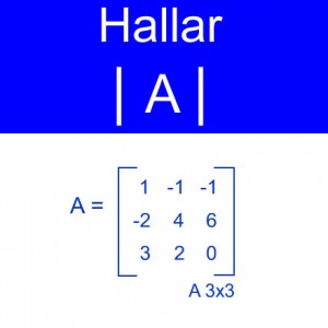 algebra lineal: calculo de determinantes orden 3x3 tres negativos