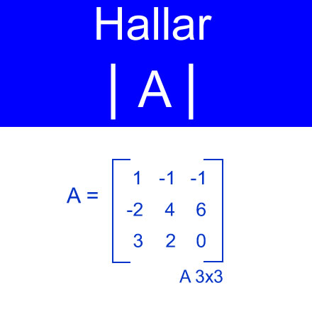 calculo determinantes (determinante de matriz con orden 3×3 tres negativos)