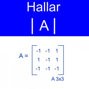 algebra lineal: calculo determinantes orden 3x3 matriz de unos