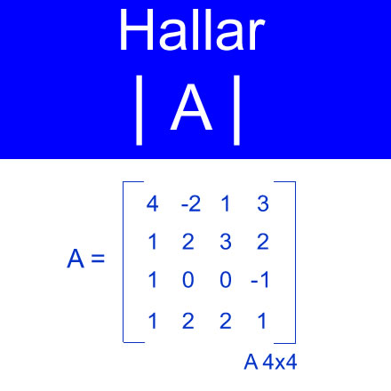 calculo determinantes (determinante de matriz con orden 4×4 dos ceros )