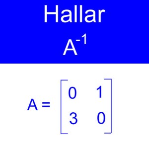 algebra lineal: calculo de inversas, inversa de una matriz, inversa orden 2x2 ceros diagonal secundaria