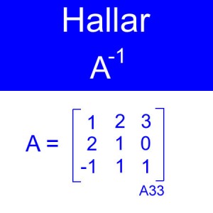 algebra lineal: calculo de inversas, inversa de una matriz, inversa orden 3x3 cinco unos