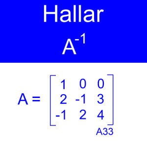 algebra lineal: calculo de inversas, inversa de una matriz, inversa orden 3x3 dos ceros