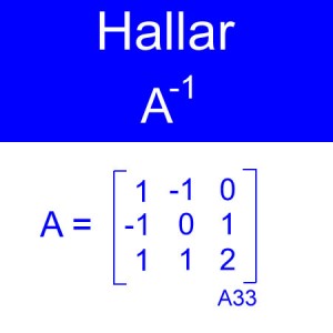 algebra lineal: calculo de inversas, inversa de una matriz, inversa orden 3x3 seis unos