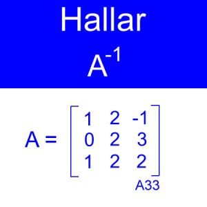 algebra lineal: calculo de inversas, inversa de una matriz, inversa orden 3x3 un negativo