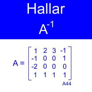 algebra lineal: calculo de inversas, inversa de una matriz, inversa orden 4x4 cinco ceros