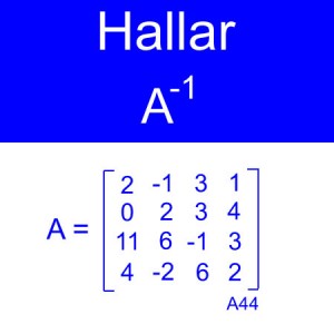 algebra lineal: calculo de inversas, inversa de una matriz, inversa orden 4x4 filas multiplos