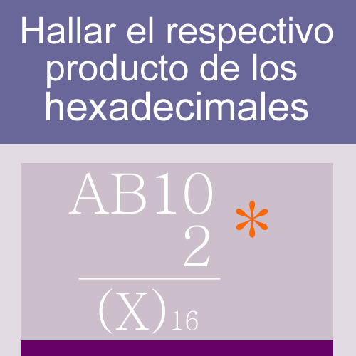 sistemas numericos + producto de bases (base hexadecimal: 4 digitos 1 multiplicador)