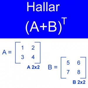 algebra lineal: traspuesta de una matriz [a+b]t