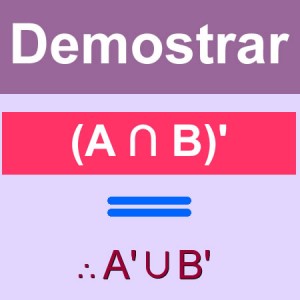 matematicas discretas: demostrar (A∩B)' = A'∪ B'