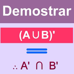 matematicas discretas: demostrar (A∪B)' = A'∩ B'