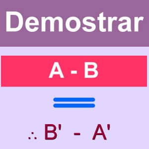 matematicas discretas: demostrar B' - A' = A - B