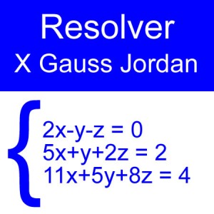 algebra lineal: gauss jordan 3x3 dos negativos siete positivos