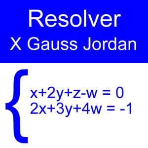 algebra lineal: gauss jordan 4x4 parametrica