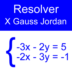 algebra lineal: gauss jordan 2x2 cuatro negativos dos impares