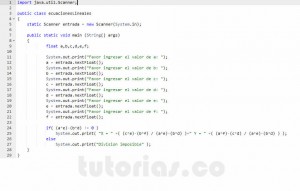 programacion en java: ecuaciones lineales