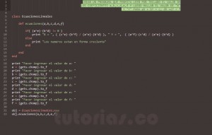 programacion en ruby: ecuaciones lineales