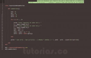 programacion en ruby: expresion de sumatorias