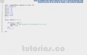 programacion en matlab: insercion de dato en vector ordenado