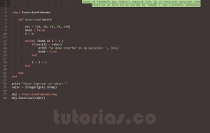 programacion en ruby: insercion de dato en vector ordenado