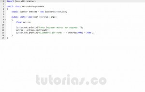 programacion en java: convertir metros por segundo a kilometros por hora