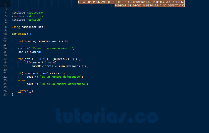 programacion en C++: numero defectuoso