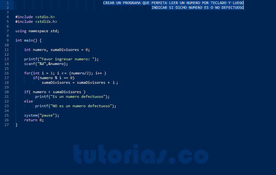 programacion en turbo C: numero defectuoso