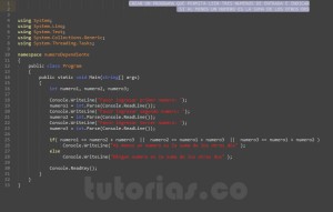 programacion en C#: numero dependiente
