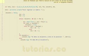 programacion en javascript: busqueda binaria