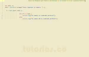 programacion en javascript: numero cuadrado perfecto