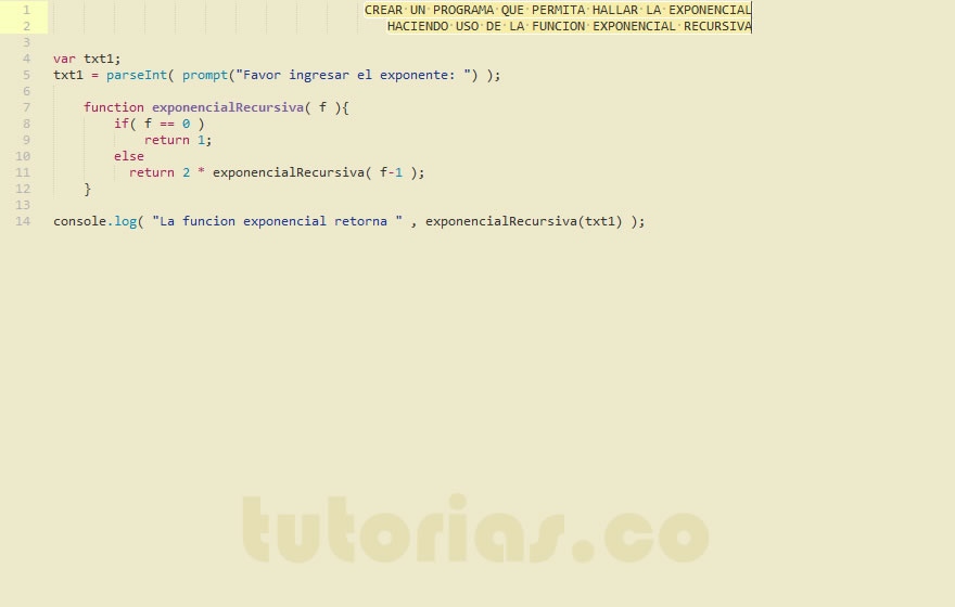 recursividad + javascript (la exponencial recursiva)