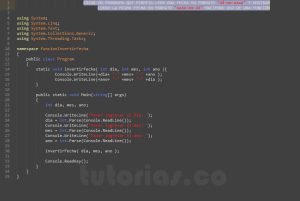 programacion en c#: funcion invertir fecha