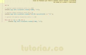 programacion en javascript: generar numeros aleatorios
