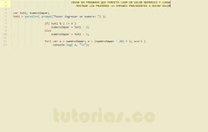 programacion en javascript: impares precedentes