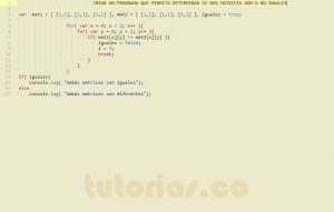 programacion en javascript: matrices iguales
