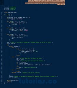 programacion en C++: matriz dispersa triangular inferior