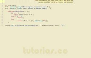 programacion en javascript: maximo comun divisor recursivo