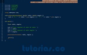 programacion en C++: convertir coordenadas polares a cartesianas