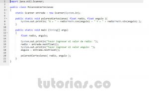 programacion en java: convertir coordenadas polares a cartesianas