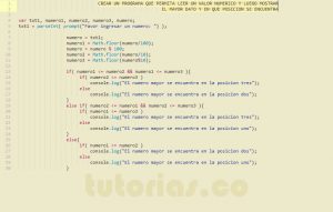 programacion en javascript: posicion del mayor
