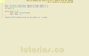 programacion en javascript: producto entre dos numeros