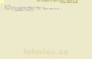 programacion en javascript: promedio de numeros impares