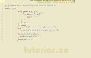 programacion en javascript: triangular superior