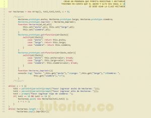 programacion en javascript: aplicacion clase hectarea