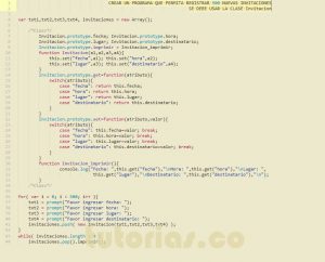 programacion en javascript: aplicacion clase invitacion