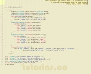 programacion en javascript: clase producto