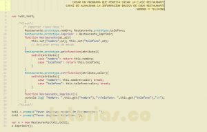 programacion en javascript: clase restaurante