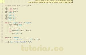 programacion en javascript: division de colas