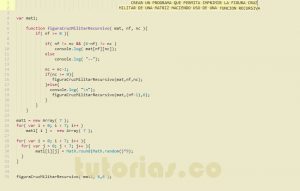 programacion en javascript: figura cruz militar recursivo